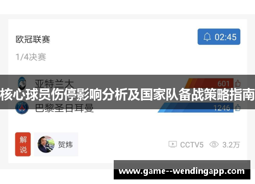 核心球员伤停影响分析及国家队备战策略指南