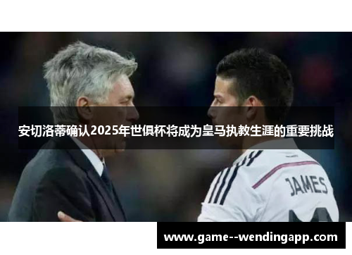 安切洛蒂确认2025年世俱杯将成为皇马执教生涯的重要挑战 安切洛蒂确认2025年世俱杯将成为皇马执教生涯的重要挑战